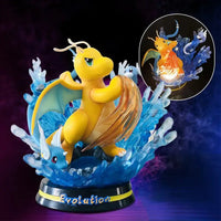 Detailed Pokemon Anime Figures made of PVC, featuring luminous Charizard, Gengar, and Eevee designs for collectors and home decoration.