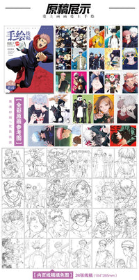 Chainsaw Man Anime Colouring Book multiple pages fan-drawn anime outline sketches colouring