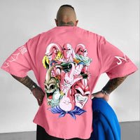 Dragon Ball Son Goku Oversized Retro Graphic T-Shirt worn lifestyle oversized retro anime fashion