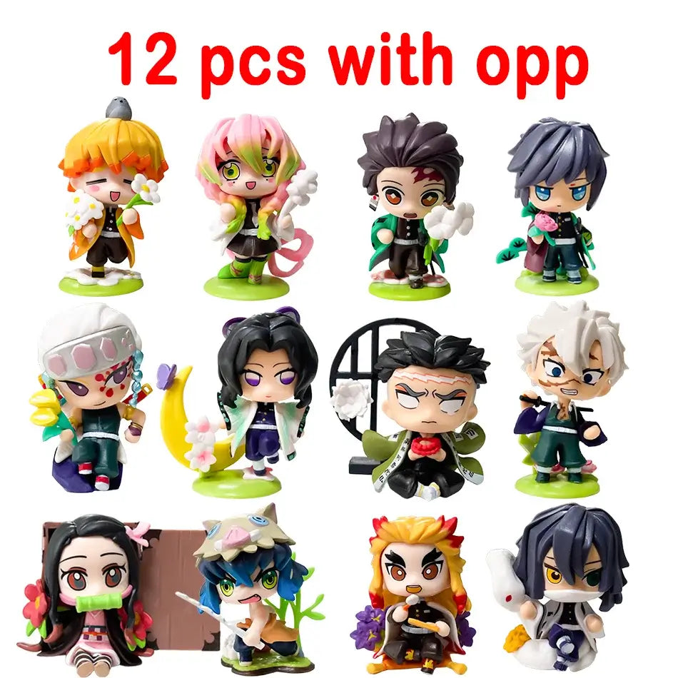 Demon Slayer Tanjiro Nezuko Blind Box Figure anime cartoon statue ornament surprise gift