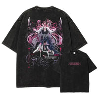 Bleach Aizen Sousuke Harajuku Washed Graphic T-Shirt oversized vintage cotton unisex anime top