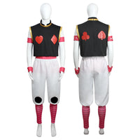 Hisoka Morow Hunter x Hunter Cosplay Costume featuring a multi-piece outfit, ideal for conventions and Halloween.