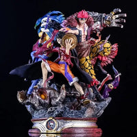 One Piece Onigashima Supernova Action Figures three captains Luffy Kid Law full set display