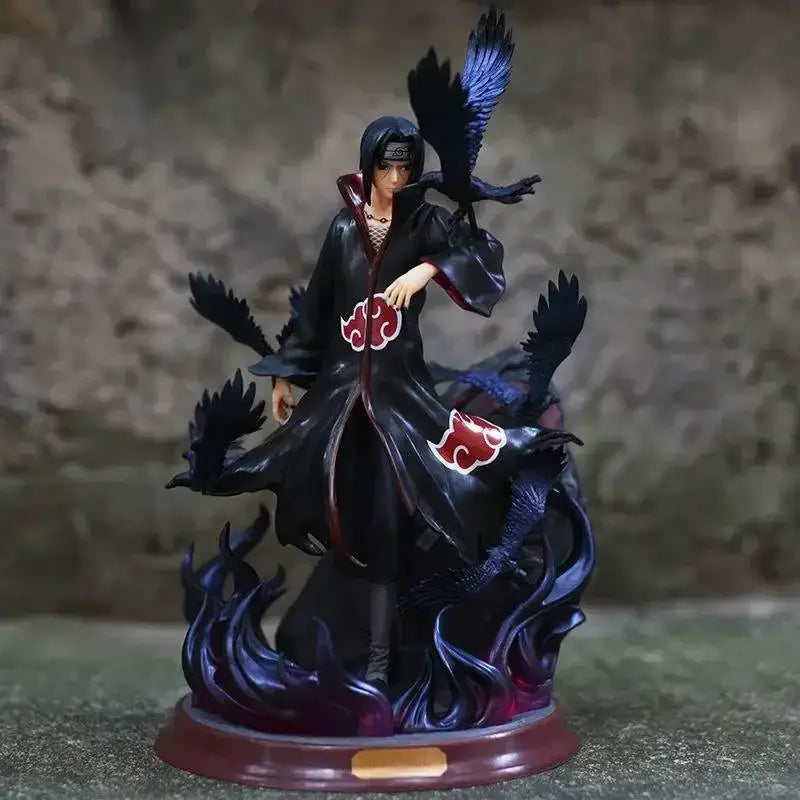 Uchiha Itachi PVC Action Figure with crow, Naruto Shippuden collectible, 25CM premium anime figure