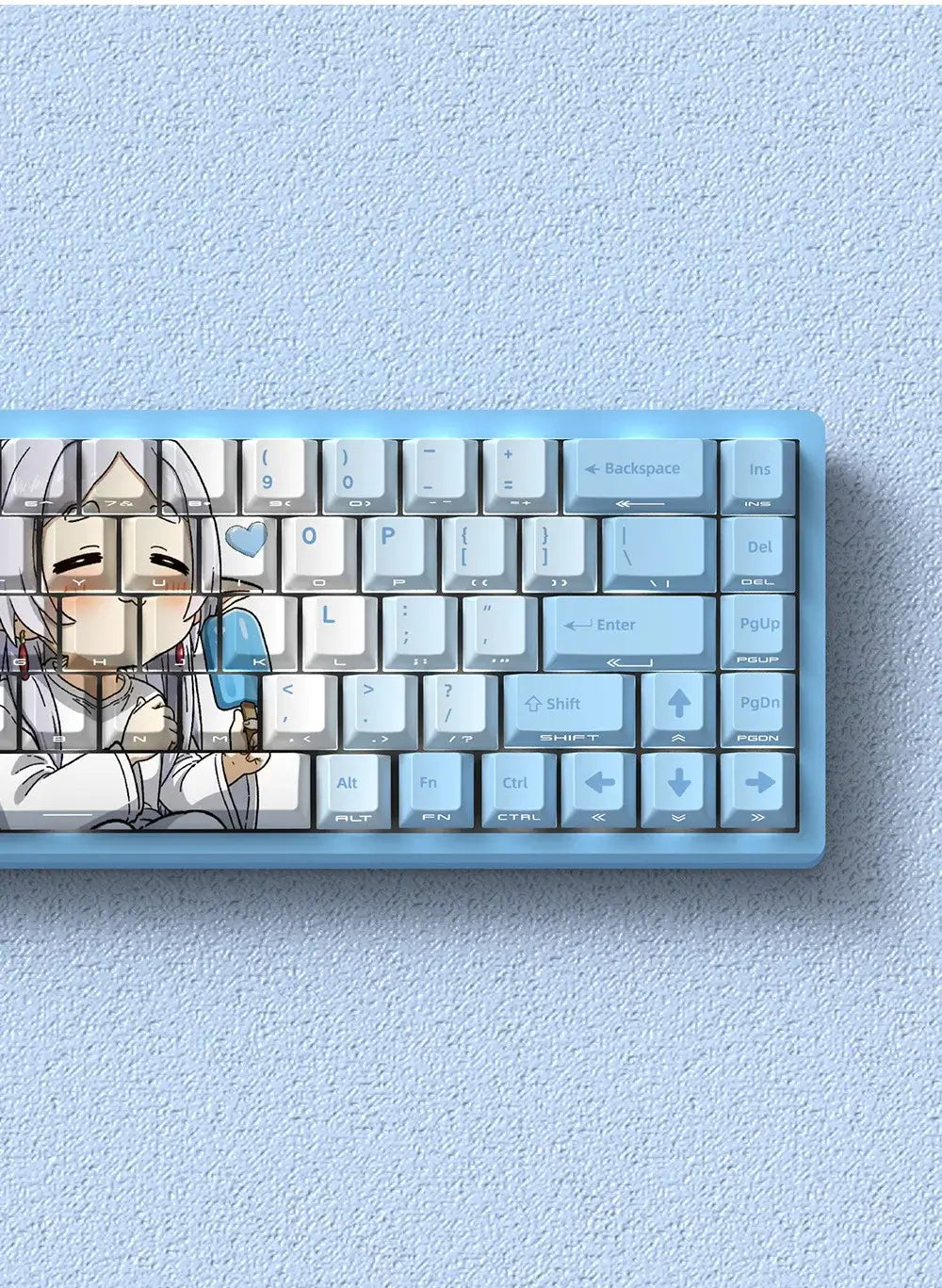 Miyu 129-Key OEM PBT Translucent Keycaps side-engraved 5-side thermal sublimation custom mechanical keyboard