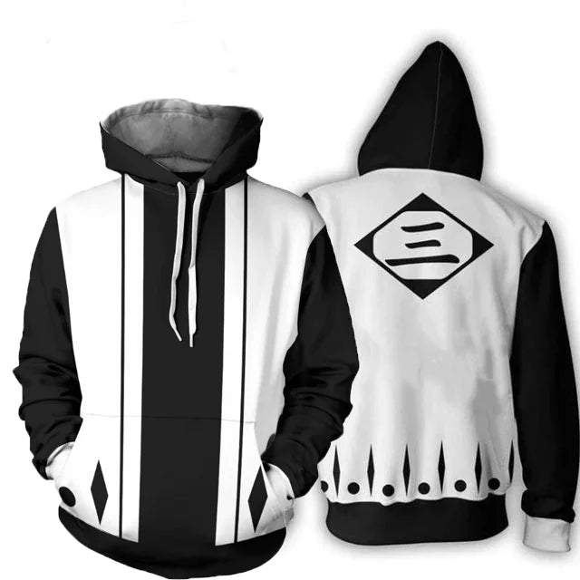 Bleach Anime 3D Print Cosplay Hoodie Harajuku Y2K tracksuit pullover long sleeve men women
