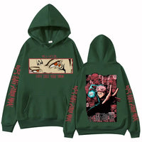 Itadori Hoodie Jujutsu Kaisen Harajuku Pullover worn by model casual streetwear outfit anime fashion