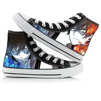 Breathable My Hero Academia Canvas Shoes featuring Izuku Midoriya anime art, designed as comfortable high-top student sneakers.