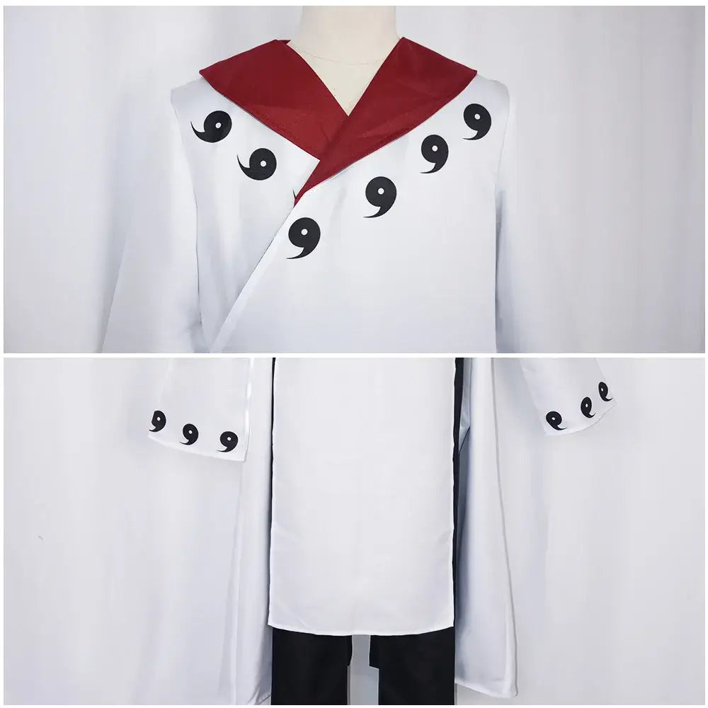 Uchiha Madara White Cosplay Costume Set complete jacket pants white anime Naruto costume