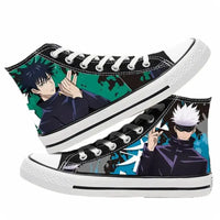 Breathable My Hero Academia Canvas Shoes featuring Izuku Midoriya anime art, designed as comfortable high-top student sneakers.