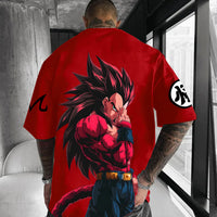 Dragon Ball Vegeta Harajuku Oversized Anime T-Shirt flat lay oversized retro unisex anime summer
