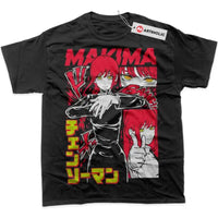An oversized Chainsaw Man T-Shirt made of soft cotton, featuring a graphic print of Power and Makima for men's and women's streetwear.