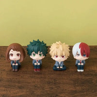 A highly detailed 18cm My Hero Academia Anime Figure made of PVC, featuring action poses of All Might, Deku, and Bakugo for collectors.