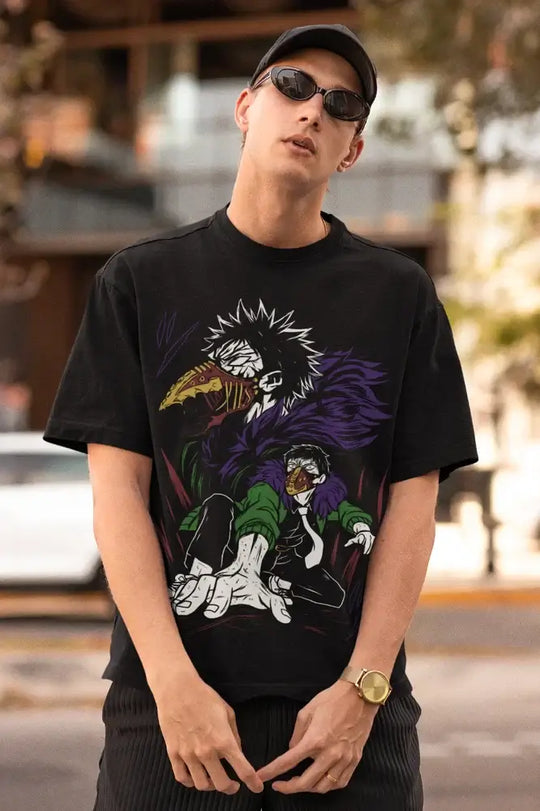 A premium Overhaul Kai T-Shirt featuring Kai Chisaki and Japanese Kanji graphic art, designed as a My Hero Academia anime gift for men and women.