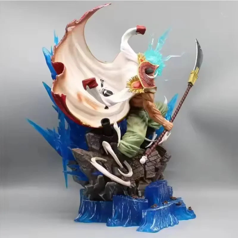 One Piece Whitebeard Naval Battle PVC Figure 38cm light activated battle scene display