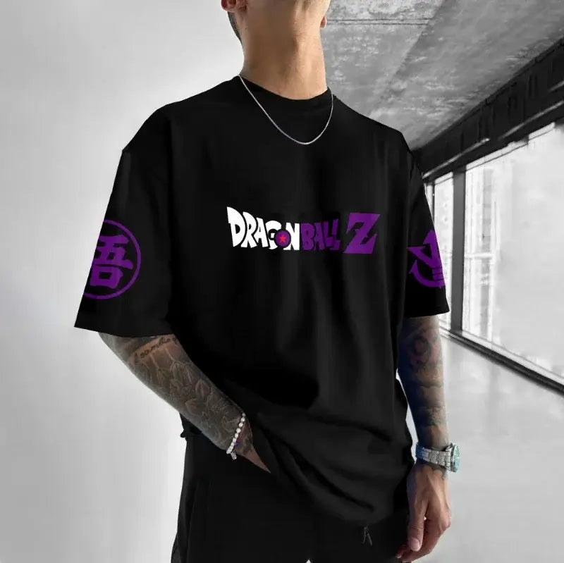 A high-street fashion Dragon Ball Goku T-Shirt featuring a classic hot-blooded anime portrait, made of soft cotton for men and women.