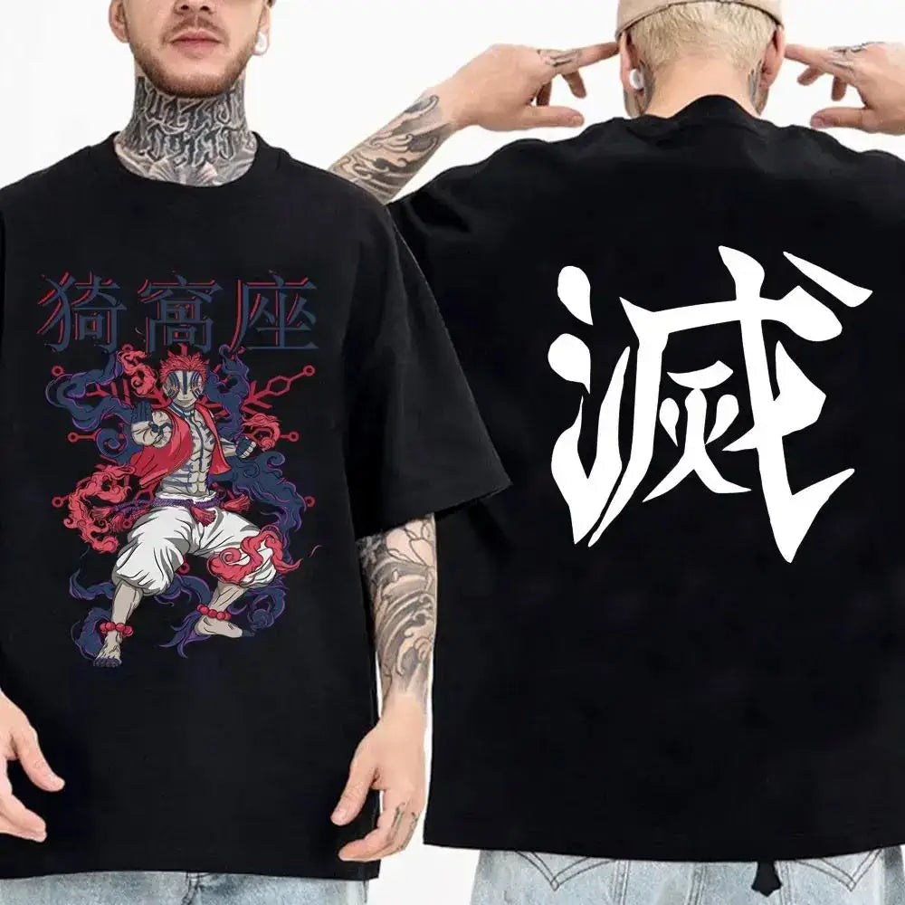 Demon Slayer Summer Parent-Child Cotton Tee loose casual anime print short sleeve top