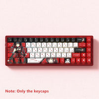 Cherry Profile Anime Japanese PBT Keycaps Side-Engraved five-sided heat transfer 74 129 key set