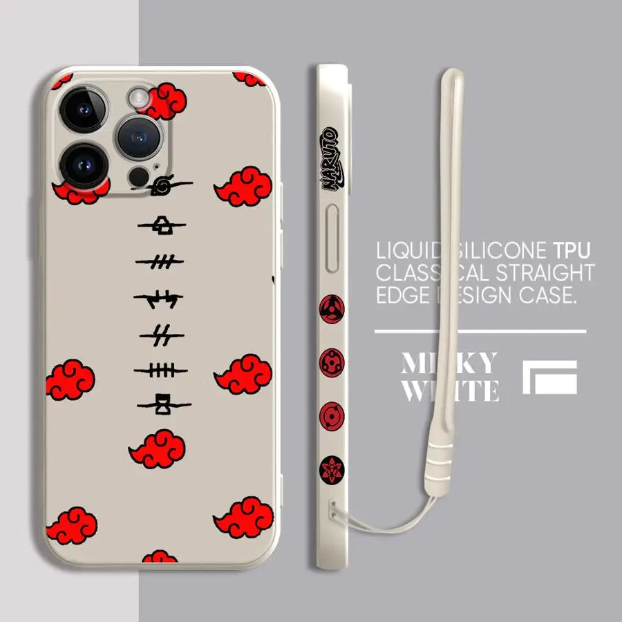 Akatsuki Cloud Phone Case | Naruto Red Cloud Cover Infinite Visibility Akatsuki Cloud Phone Case | Naruto Red Cloud Cover Infinite Visibility
