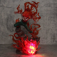 A premium Might Guy Luminous Figure showing the Night Guy Eight Inner Gates attack, glowing vibrantly on a gaming desktop.