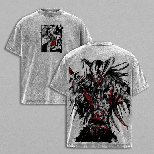 Ichigo Kurosaki Bleach Vintage Washed T-Shirt Oversized Tee