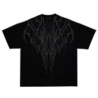 Oversized Cotton Tee Skull Print Unisex Streetwear Gym Top