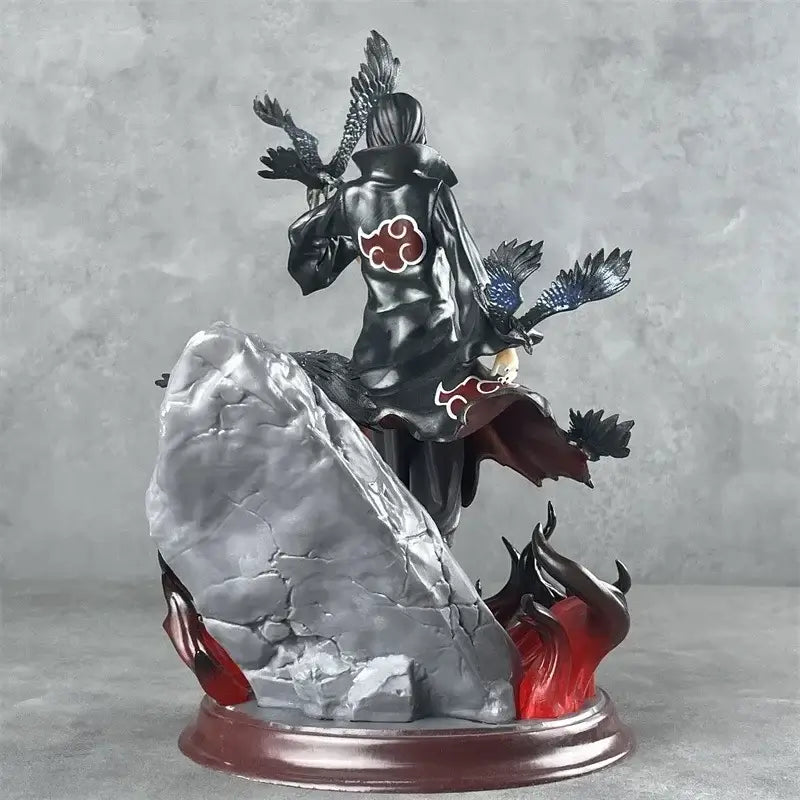 Uchiha Itachi PVC Action Figure with crow model Naruto Shippuden anime collection toy 25CM