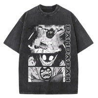 A high-quality cotton men's Dandadan Okarun T-shirt with a Japanese anime cartoon print and aesthetic fashion design.