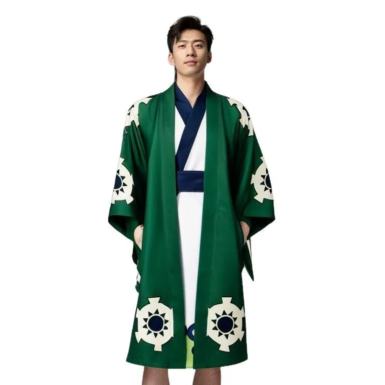 Roronoa Zoro Green Kimono Cosplay Costume | One Piece