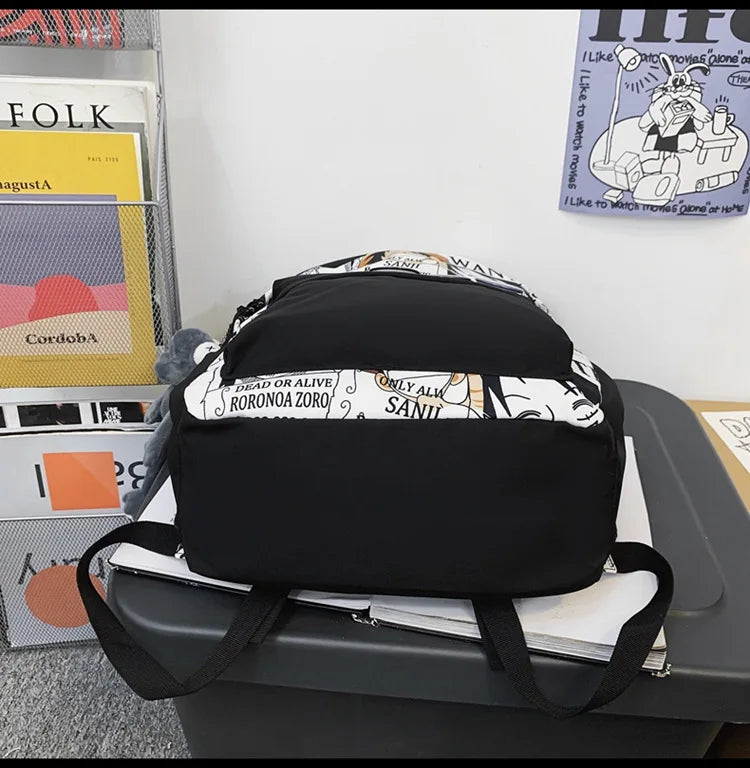 One Piece Luffy Anime Backpack school laptop travel bag men women bold print gift