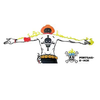 A 3D plastic Ace Wall Sticker featuring a dynamic comic-style illustration of Portgas D. Ace, designed for creative bedroom and living room wall decoration.