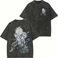 Dragon Ball Goku Majin Buu Washed Graphic T-Shirt worn lifestyle Y2K streetwear anime fashion