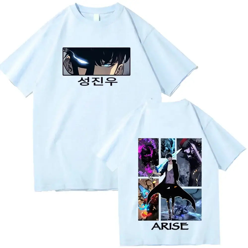 The hot 2025 Solo Leveling T-Shirts, a unisex Harajuku O-Neck short sleeve shirt, perfect as a fans gift.