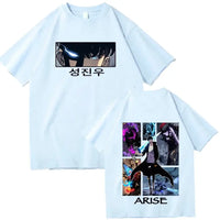 The hot 2025 Solo Leveling T-Shirts, a unisex Harajuku O-Neck short sleeve shirt, perfect as a fans gift.