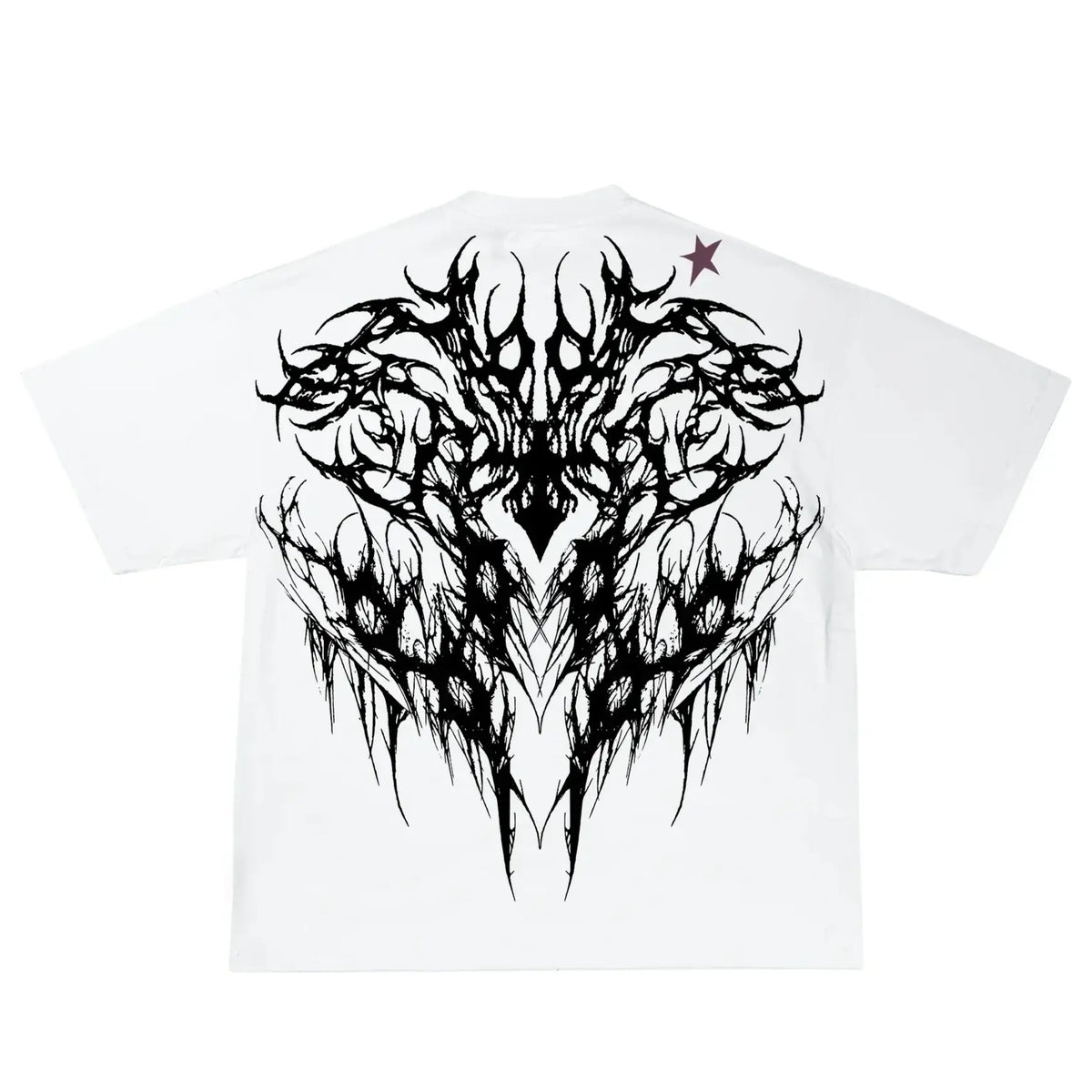 Oversized Cotton Tee Skull Print Unisex Streetwear Gym Top