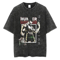 Hunter x Hunter Gon Freecss Print T-Shirt oversized Harajuku washed cotton anime tee men women