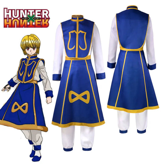 Kurapika Hunter x Hunter Cosplay Costume Full Set worn full cosplay wig chain accessories HxH