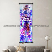 High-quality Dragon Ball Posters wall art scroll featuring Anime figures Goku, Vegeta, and Frieza for home decoration.