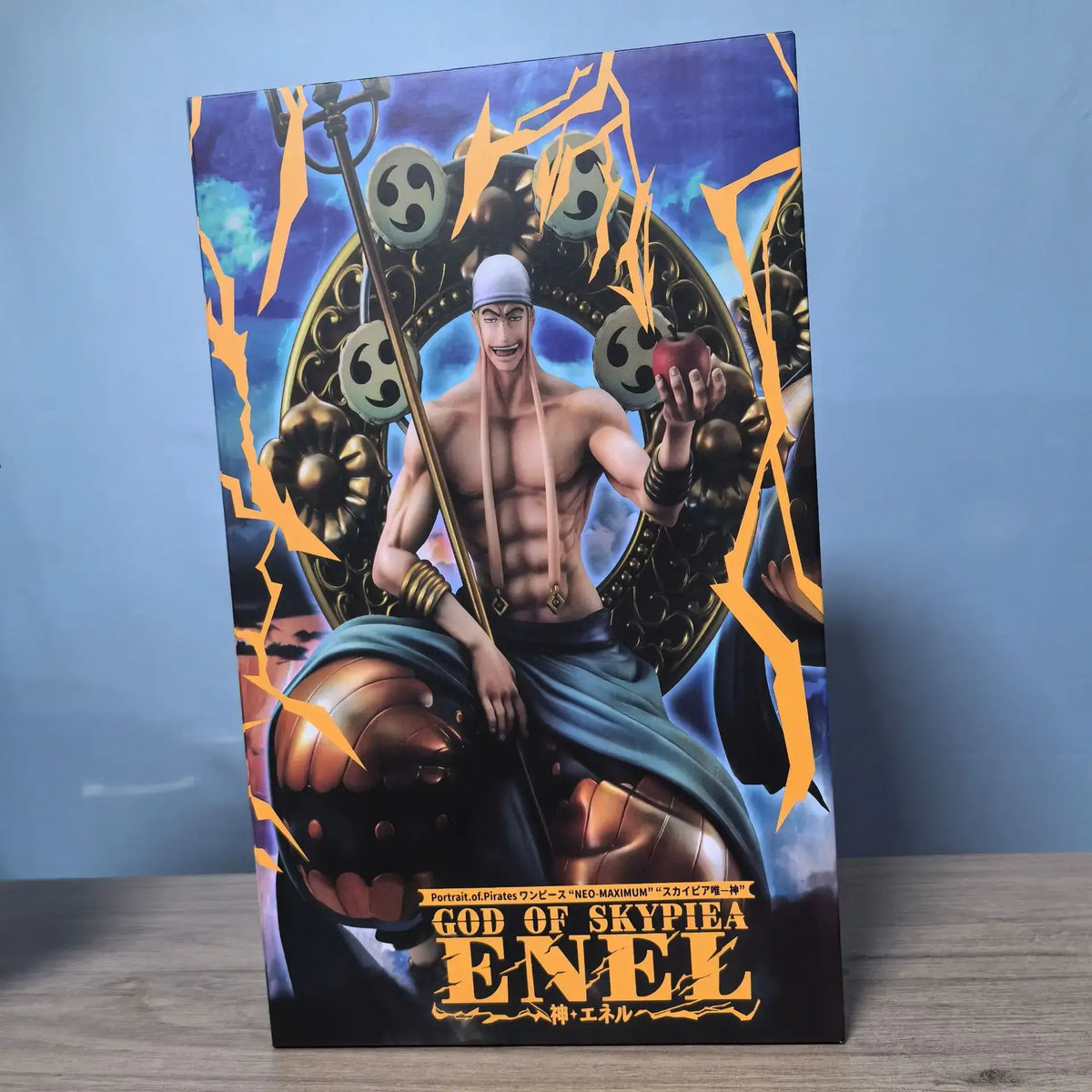 One Piece Enel Thunder God POP MAX GK Figure 39cm Bandai sitting statue PVC anime gift box