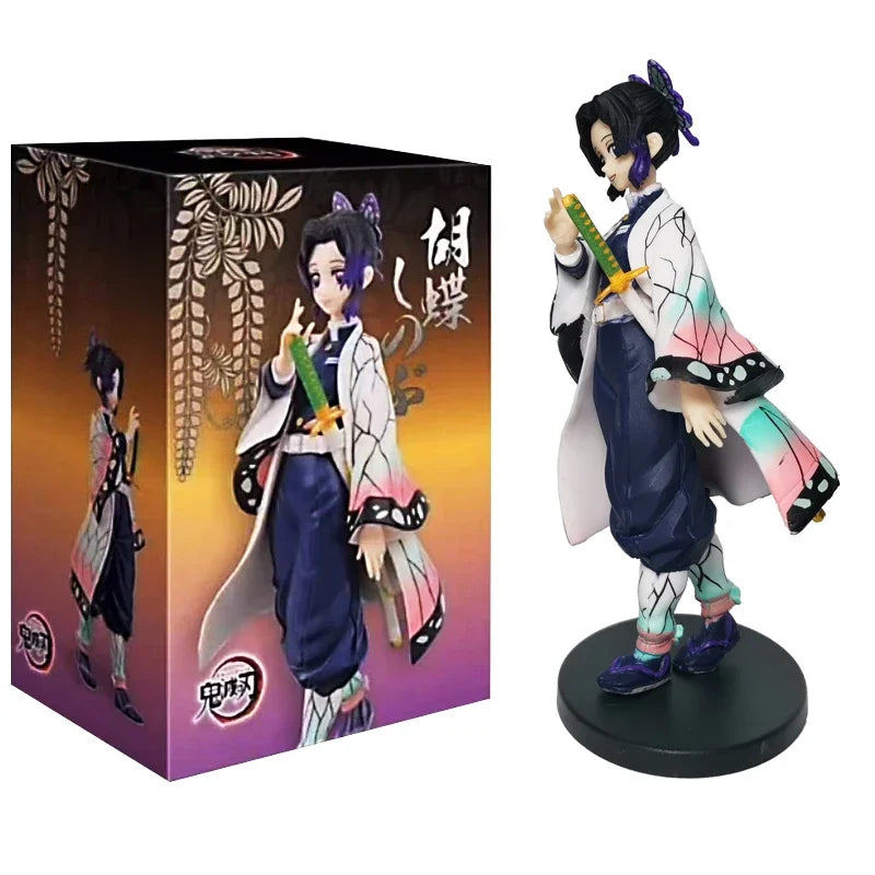 High-quality Demon Slayer Figures featuring Tanjiro Kamado, Nezuko, Zenitsu, and Inosuke in dynamic action poses for anime collection.