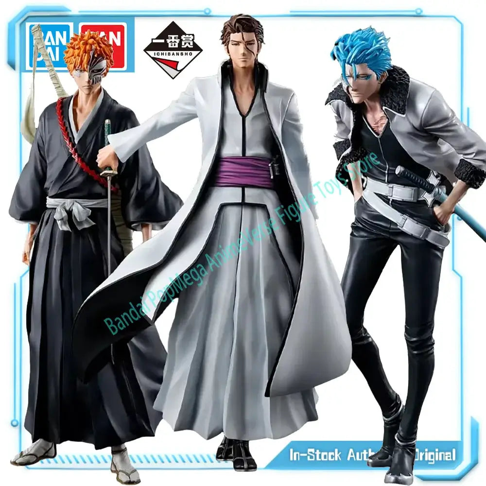 Bleach Ichiban Kuji 20th Anniversary PVC Figure featuring Ichigo, Aizen, and Grimmjow by Bandai