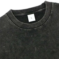 Close-up of the collar area of a Fullmetal Alchemist Vintage Washed Hip Hop T-Shirt in size L.