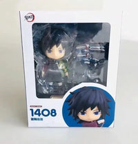 High-quality Demon Slayer Nendoroid Figures featuring Kamado Tanjiro, Nezuko, and Uzui Tengen posing for an upscale anime collection display.