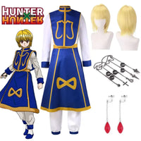 Kurapika Hunter x Hunter Cosplay Costume Full Set wig chain rings earrings Halloween anime outfit