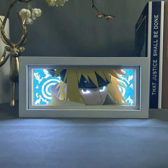 Naruto Uchiha Sasuke 3D Anime LED Light Box paper carving lamp room decoration gift