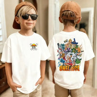 One Piece Kids T-Shirt Anime Luffy Zoro Chopper short sleeve cotton summer tee boys girls ages 7-13