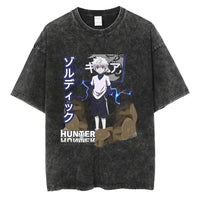 Hunter x Hunter Gon Freecss Print T-Shirt oversized Harajuku washed cotton anime tee men women