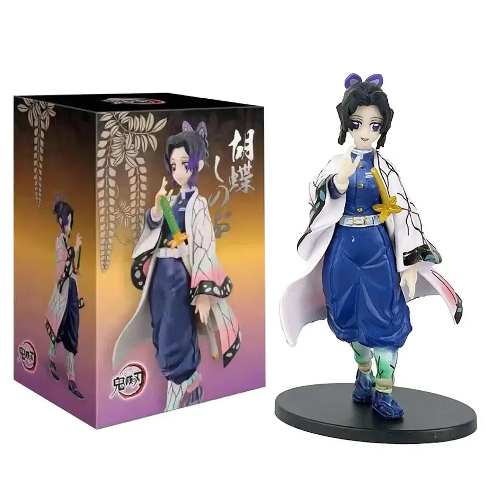 A highly detailed 16cm Demon Slayer Anime Figure made of premium PVC, showcasing Kamado Tanjiro in a dynamic warrior action pose for desktop decoration.
