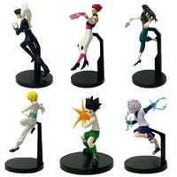 High-quality Hunter x Hunter Anime Figures featuring Gon Freecss, Killua Zoldyck, and Kurapika in dynamic action poses for adult room decor.