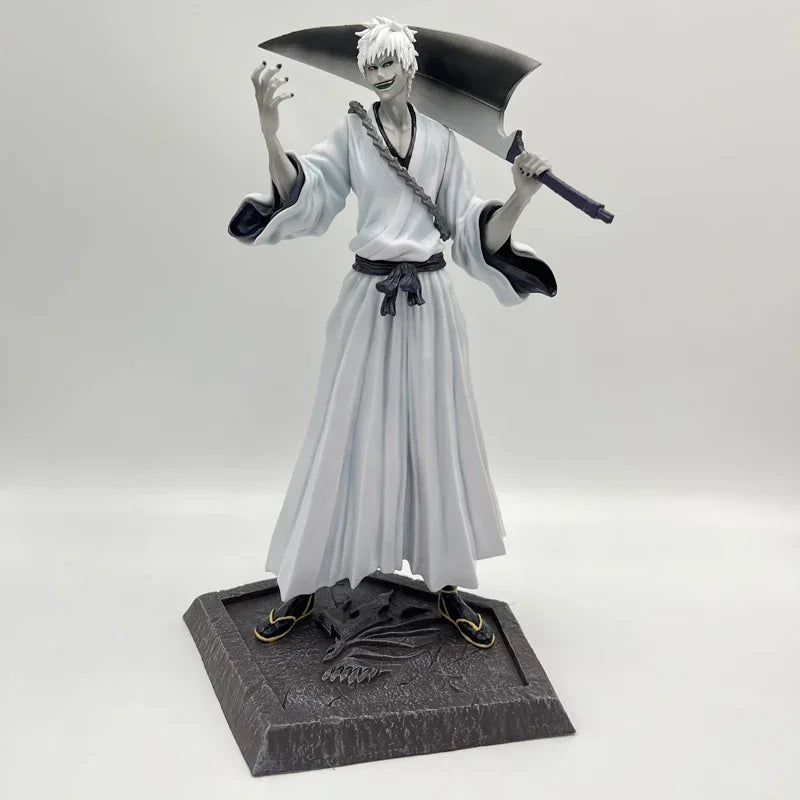 A detailed 32cm Bleach Anime Figure GK model featuring Kurosaki Ichigo in battle pose, available with Ulquiorra Cifer and Toshiro Hitsugaya variants.